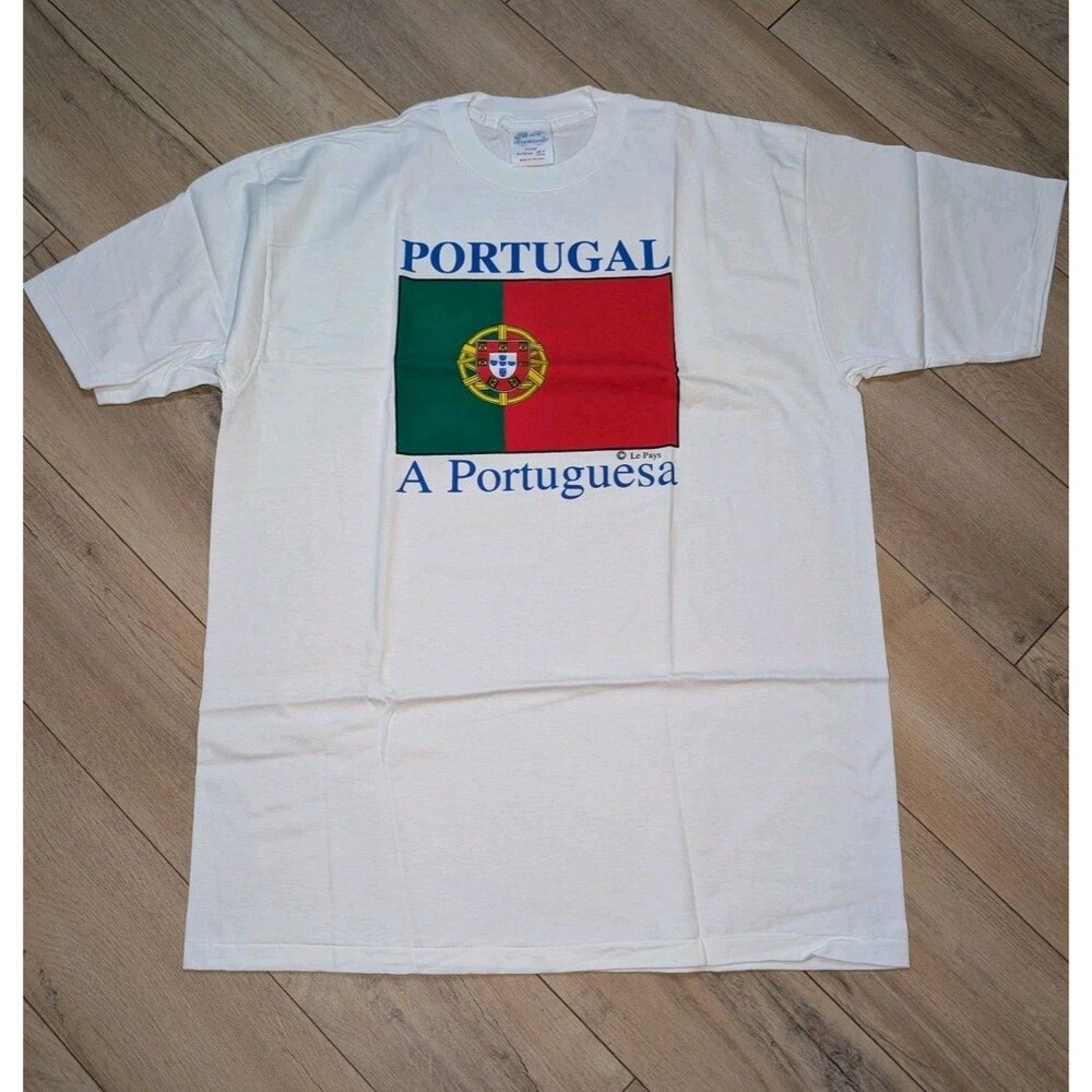 Vintage Le Pays T Shirt Men’s XL White Portugal A Portuguesa Graphic